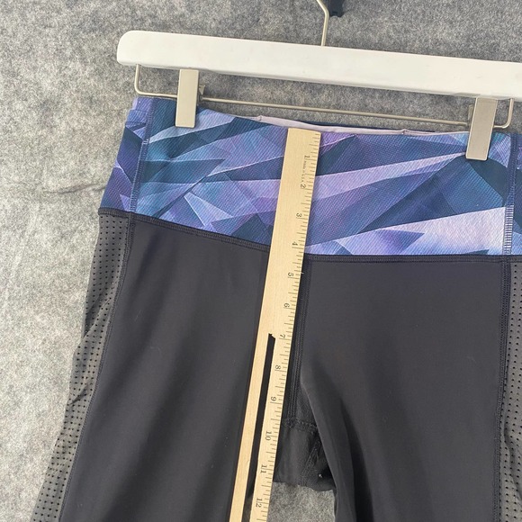 Lululemon Leggings 6 Black Pretty Prism Var City Crop High Rise Mesh - Picture 10 of 16